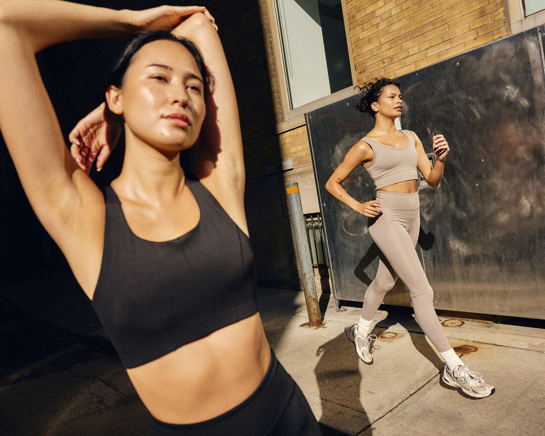 Athlete in performance wear, mid-movement